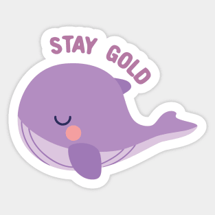 BTS whale plush stay gold Sticker